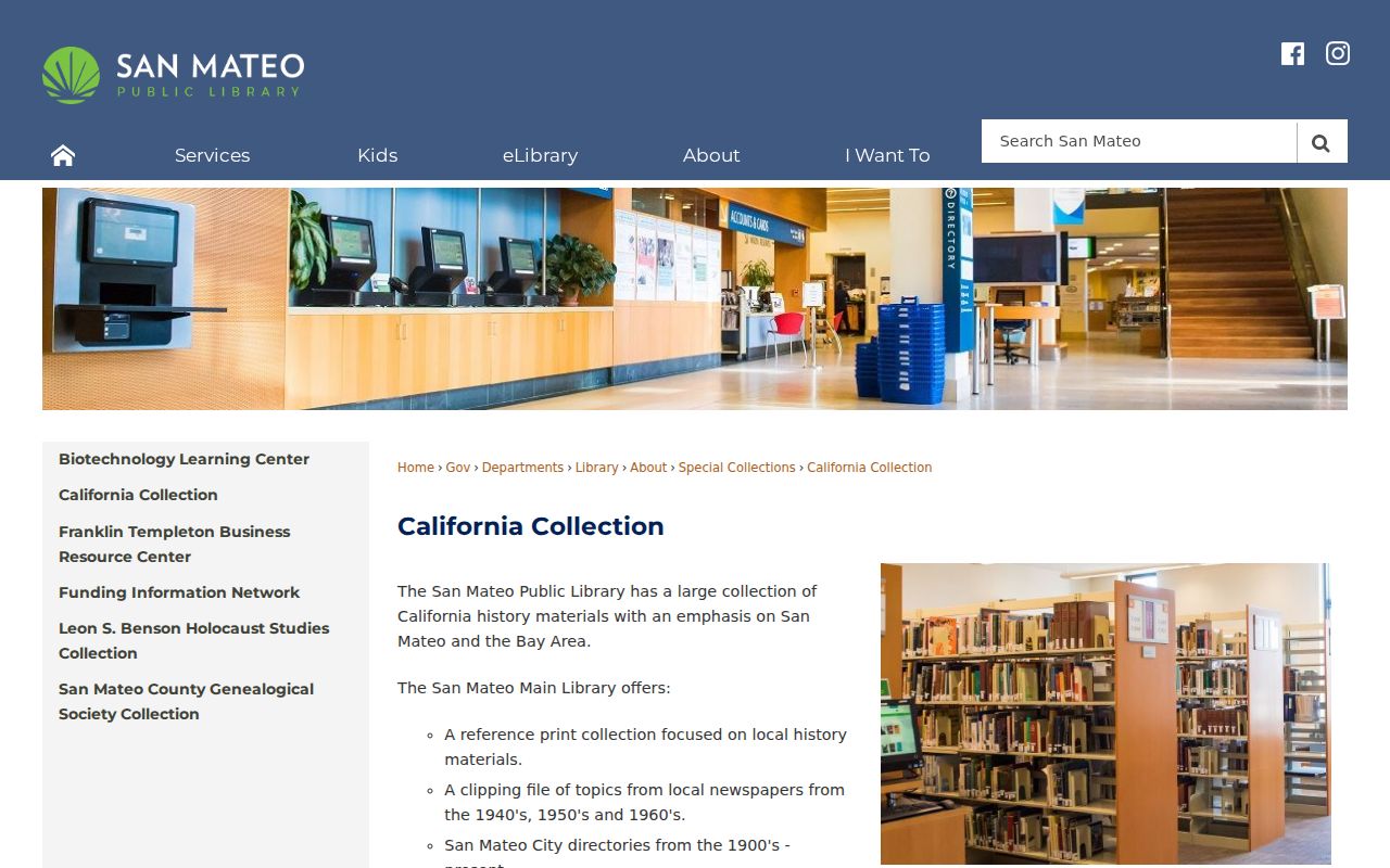 San Mateo County people directories in the library California Collection